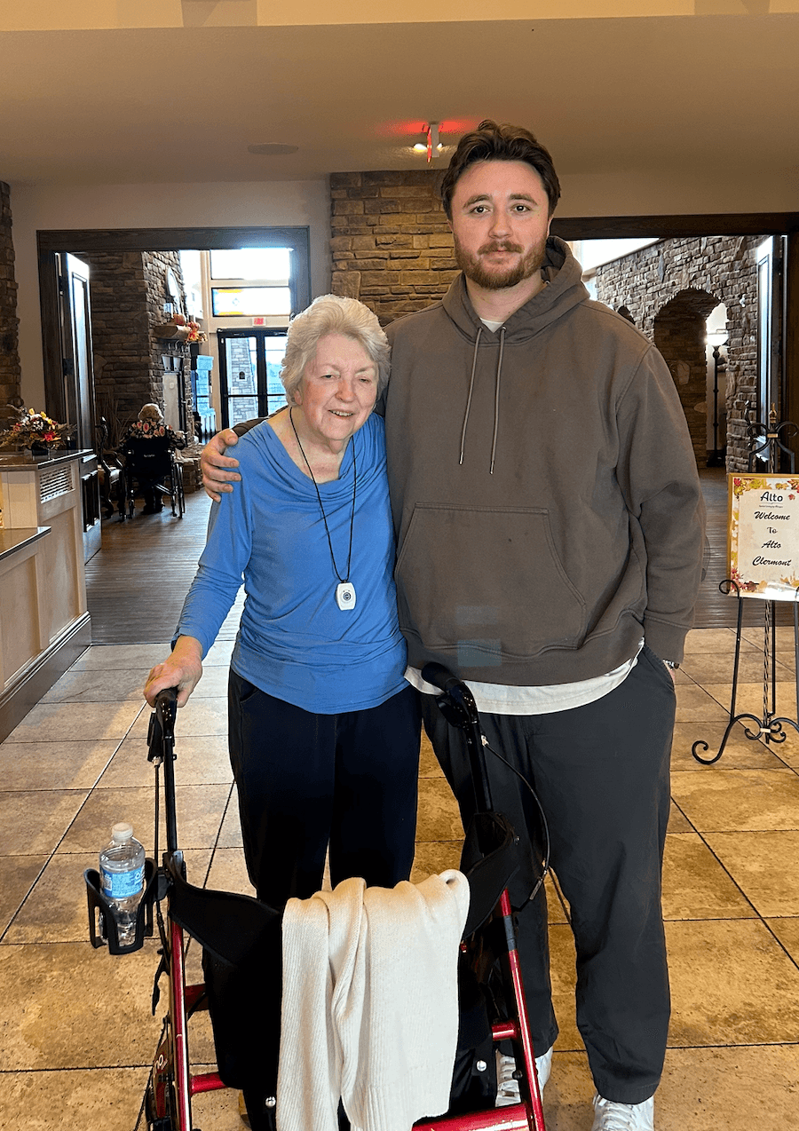 Samuel Putnam with his grandmother